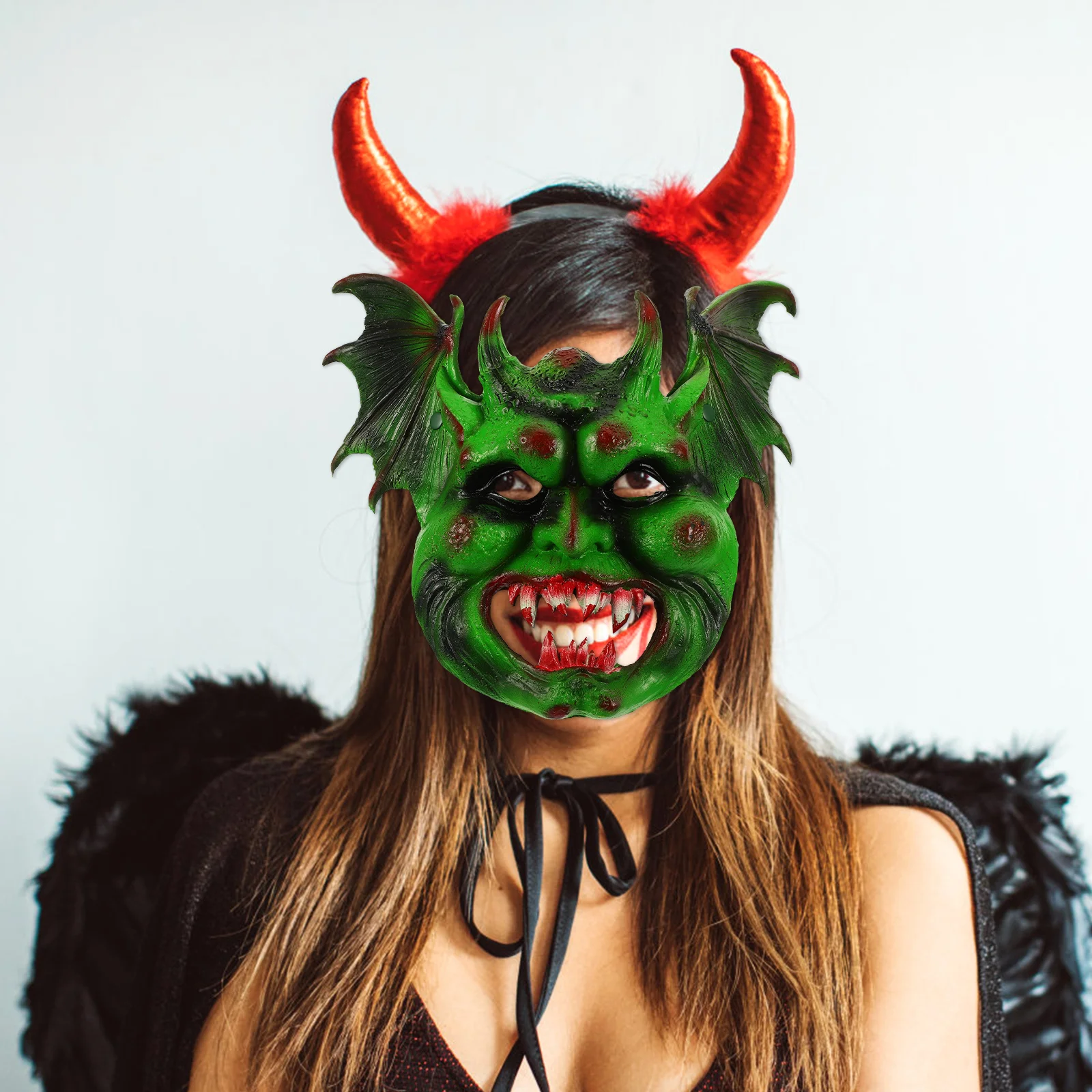 

Halloween Bat Mask Scary Animal Design Comfortable Lightweight Wearable for Party Stage Performance Festival Photo Prop Use