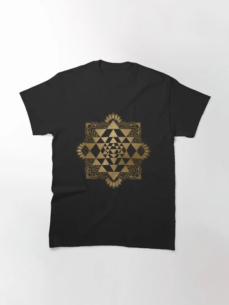 Sri Yantra / Sri Chakra Classic T-Shirt 100% Cotton Streetwear High Quality New Fashion Top Tees