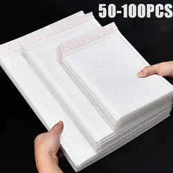 50/100Pcs Shipping Bags White Foam Envelope Bubble Mailers Wholesale with Different Specifications Send Packaging Soft Envelope