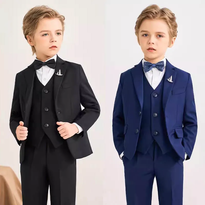 Children Elegant Suit For Wedding Teenager Kids Ceremony Tuxedo Dress Flower Boys Photograph Blazer Party Performance Costume