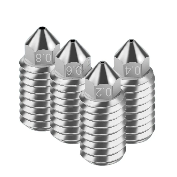 

1/2/4 шт., высококачественное износостойкое сопло из нержавеющей стали-для экструдера Bambu Lab A1/A1 mini 3D-принтера