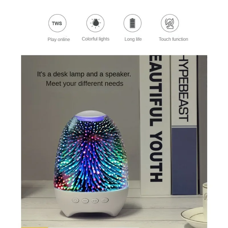 2 in 1 5D Colorful Night Ligh e Bluetooth Hifi speaker Wireless Call TWS funzione distico illuminazione luce notturna