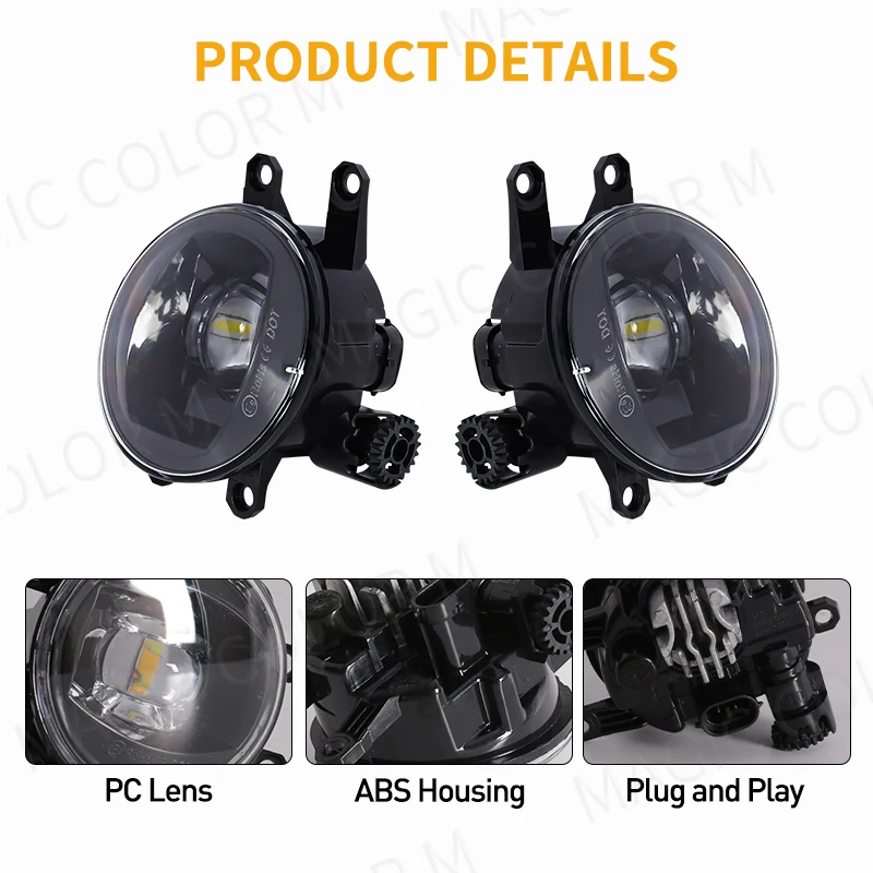 Car Fog Lamp Assembly For Toyota Aqua Prius 2018 2019 Front Bumper Daytime Running Light Halogen Yellow White Lens Accessories