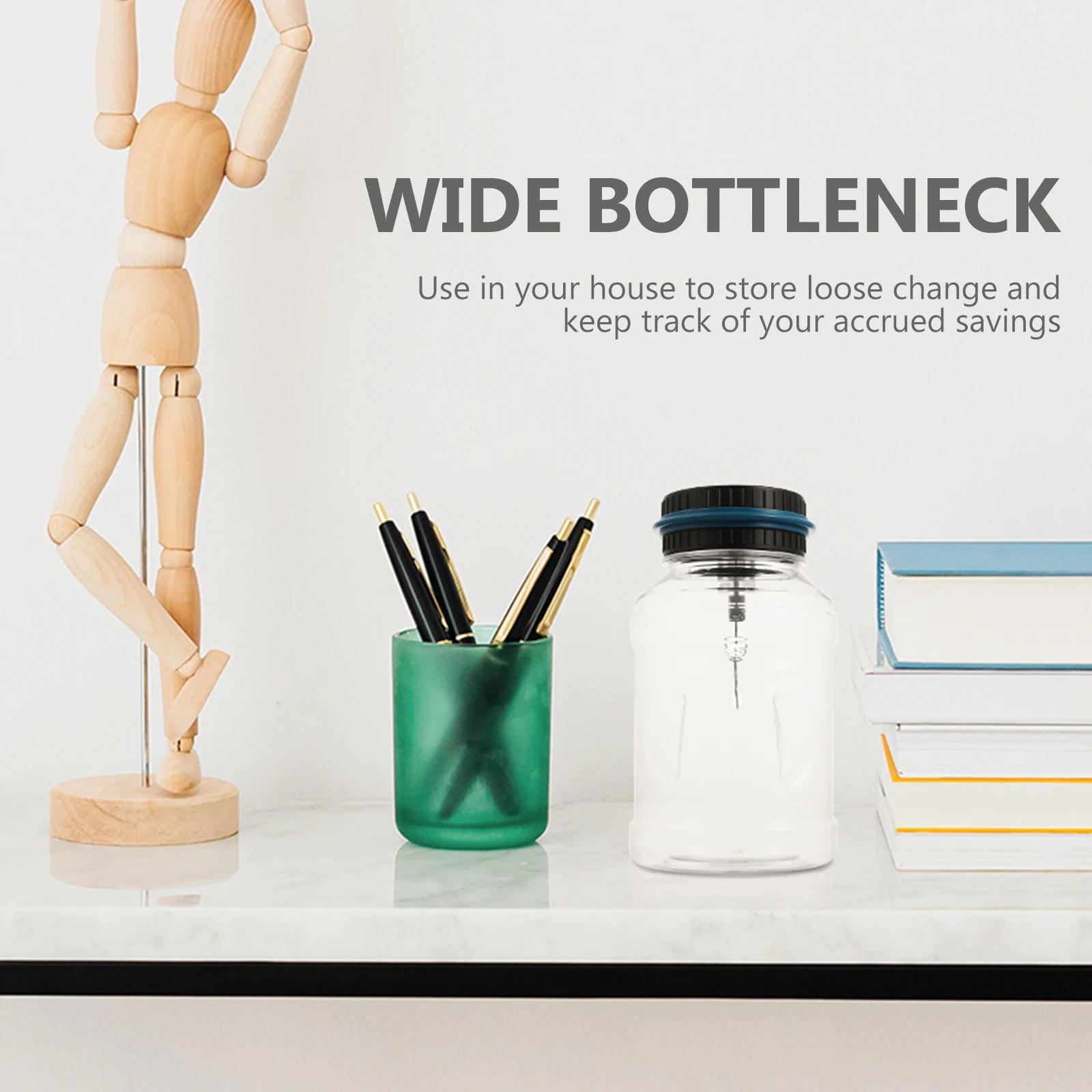 

Digital Piggy Bank Creative Birthday Gift Counting for Adults Lcd Boy Practical Saving Pot Electronic Coin Plastic with Lock