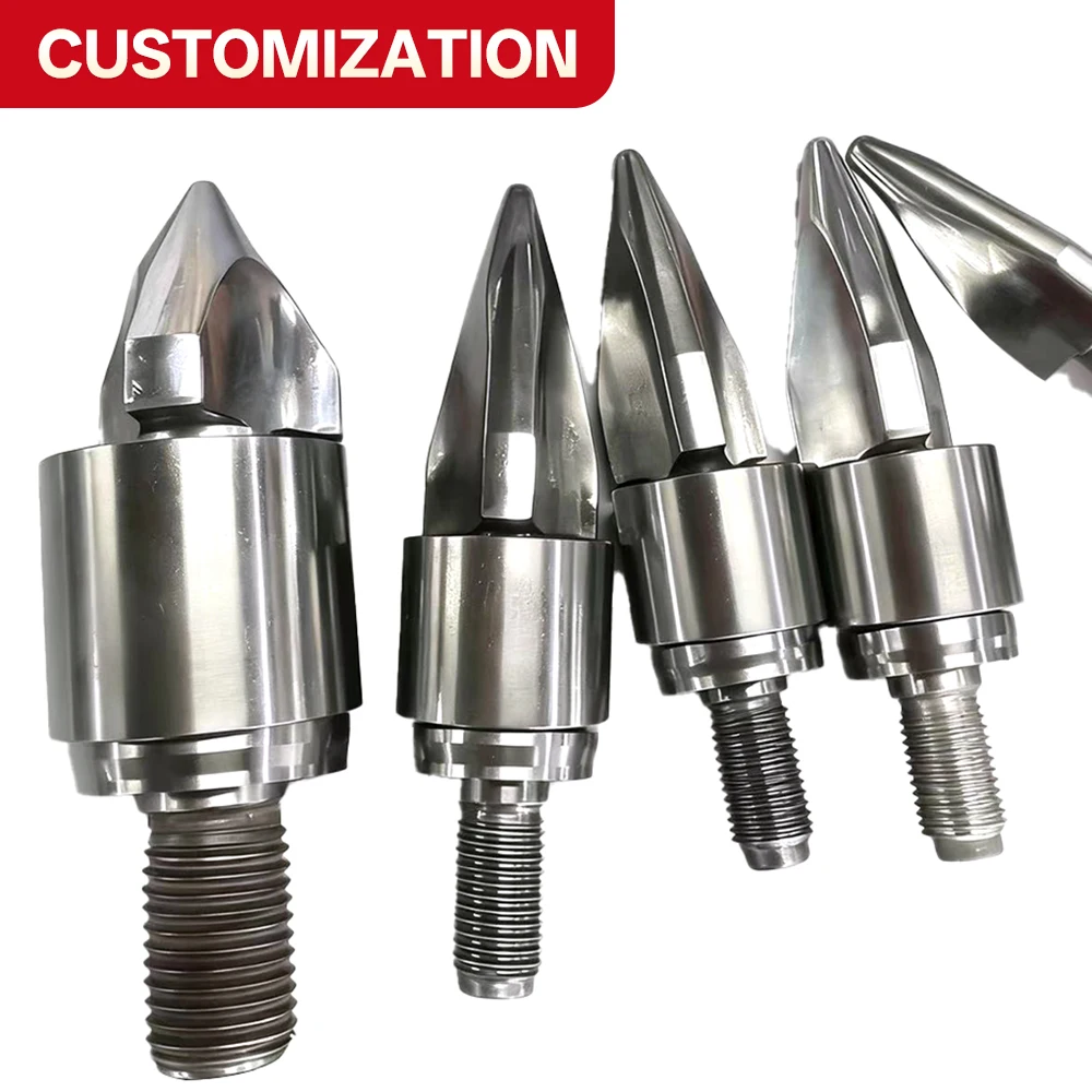 Custom Bimetal Injection Nozzle Flange Threaded Cylinder Component Injection Molding Screw SACM645, 38CrMoAIA