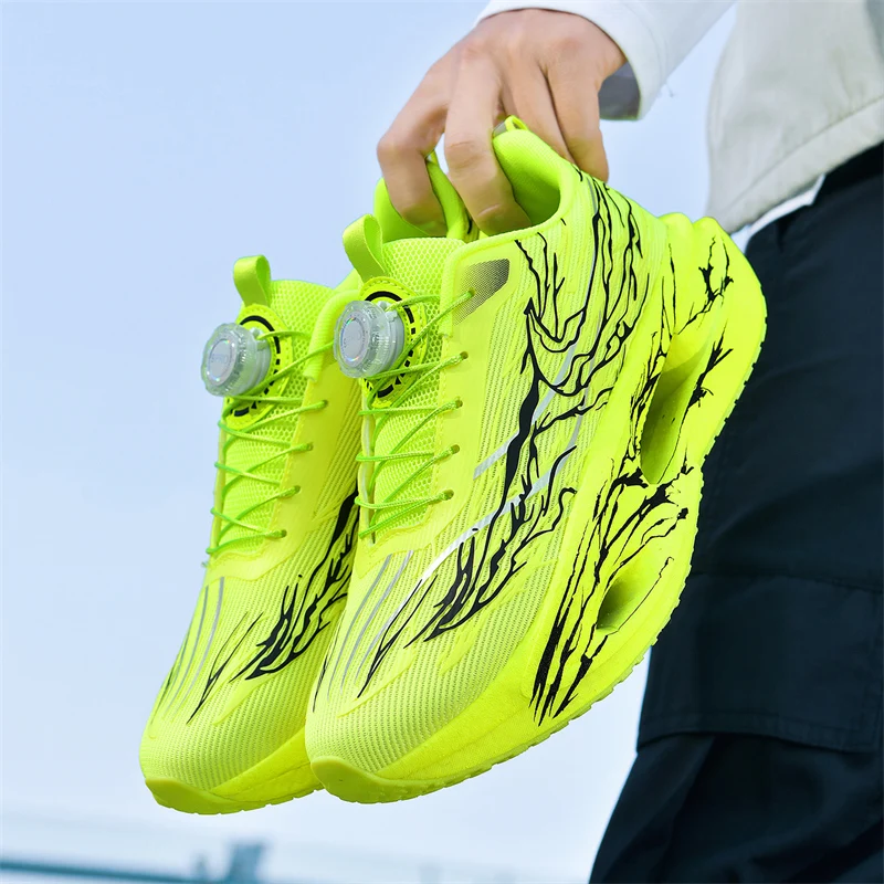 

Men Running Shoes Carbon Plate Speciality Marathon Sports Breathable Lightweight Women's Comfortable Nonskid Leisure Sneakers