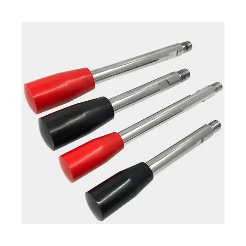 1pcs Iron-Zinc Alloy Machine Tool Control Lever Double Head  Black/Red Threaded Screw Long Handle Cover M6 M8 M10 M12 M16