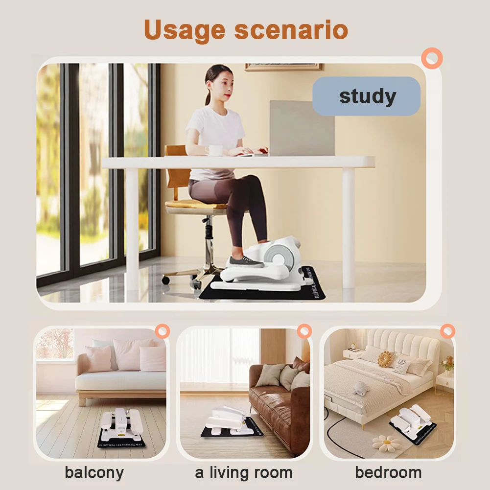 

Коврик для тренажера для ног Ellipse Leg Exerciser Machine Mat Stepper, защищающий пол, нескользящий, для улучшения устойчивости при занятиях фитнесом и спортом.