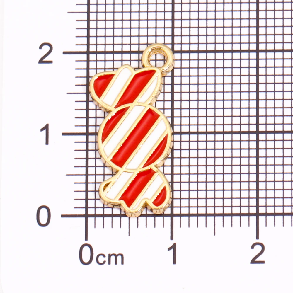 12 Stile Emaille Weihnachten Schneeflocke Weihnachtsbaum Legierung Anhänger Charm für Schmuck handgemachte DIY Zubehör Halskette – Detail 9