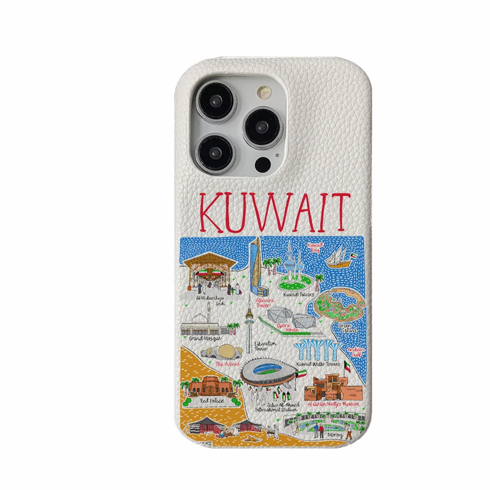 Für iPhone 14 13 15 17 Pro Xs Max 12 Mini 11 16 Plus Luxus-Hüllen Personalisieren Sie Anfangsbuchstaben Leder PU Bahrain Lederhülle