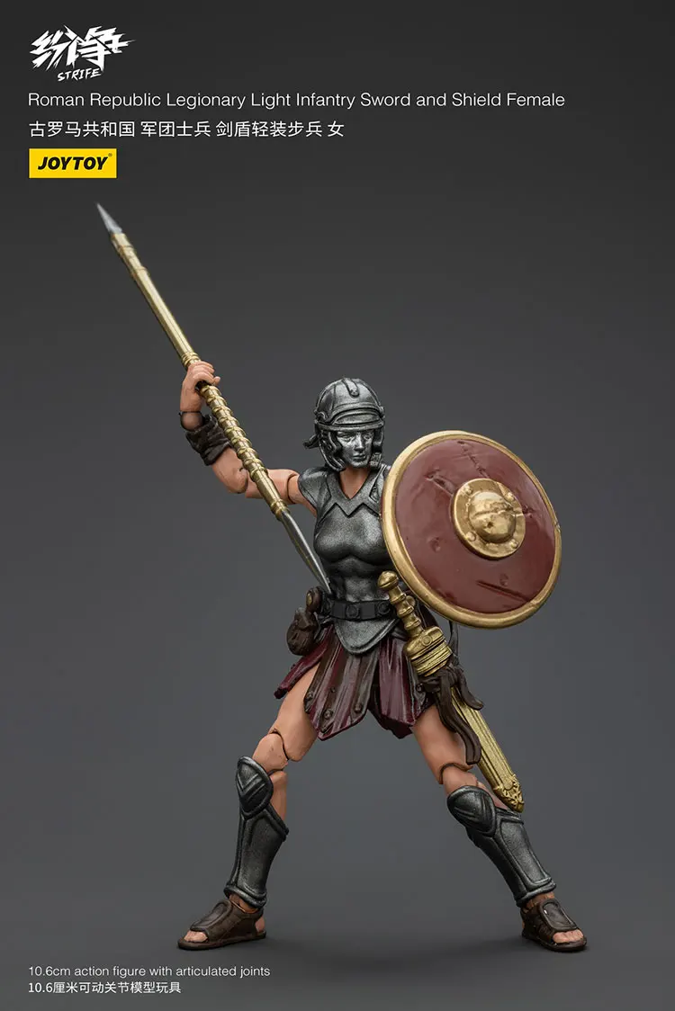 

JOYTOY Strife Roman Republic Legionary Light Infantry Sword And Shield Female Action Figures Doll Original Decoration Collection