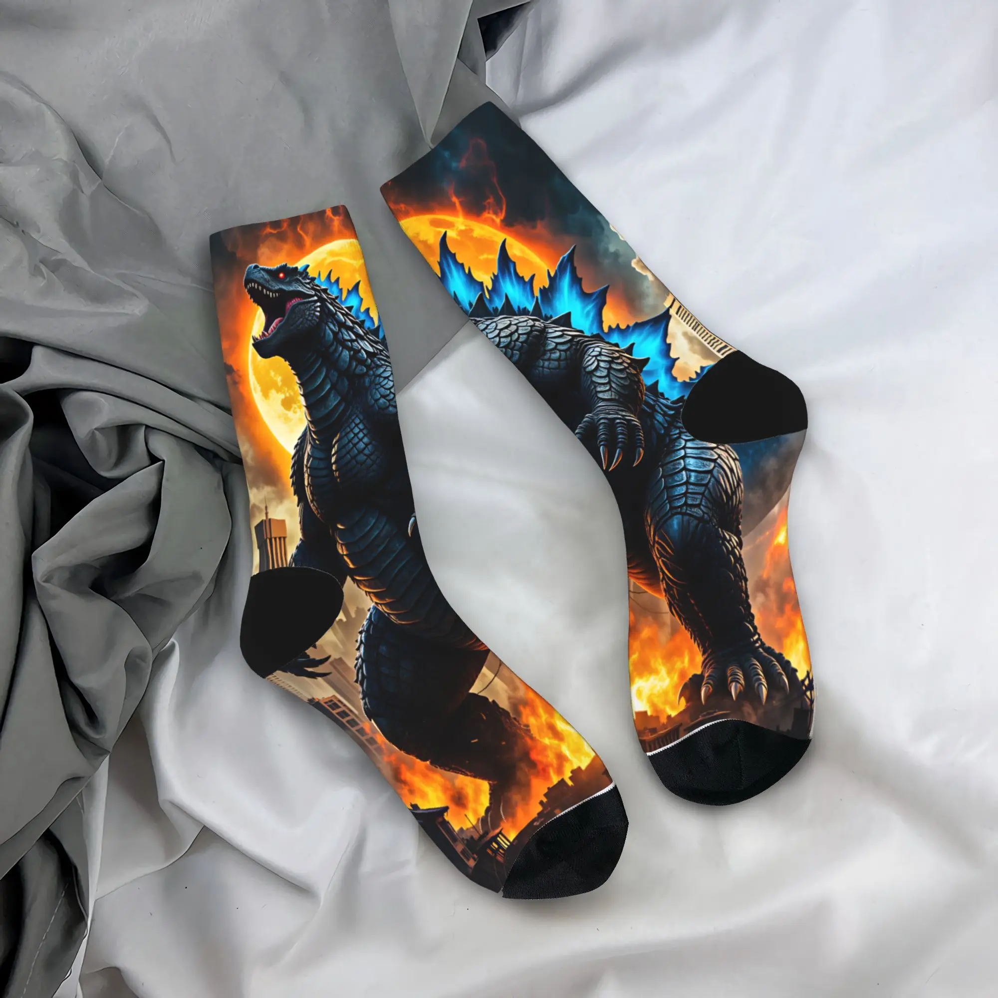 Men Socks M-Monster King  Stockings Non Skid Quality Socks Winter Casual Design Outdoor Socks