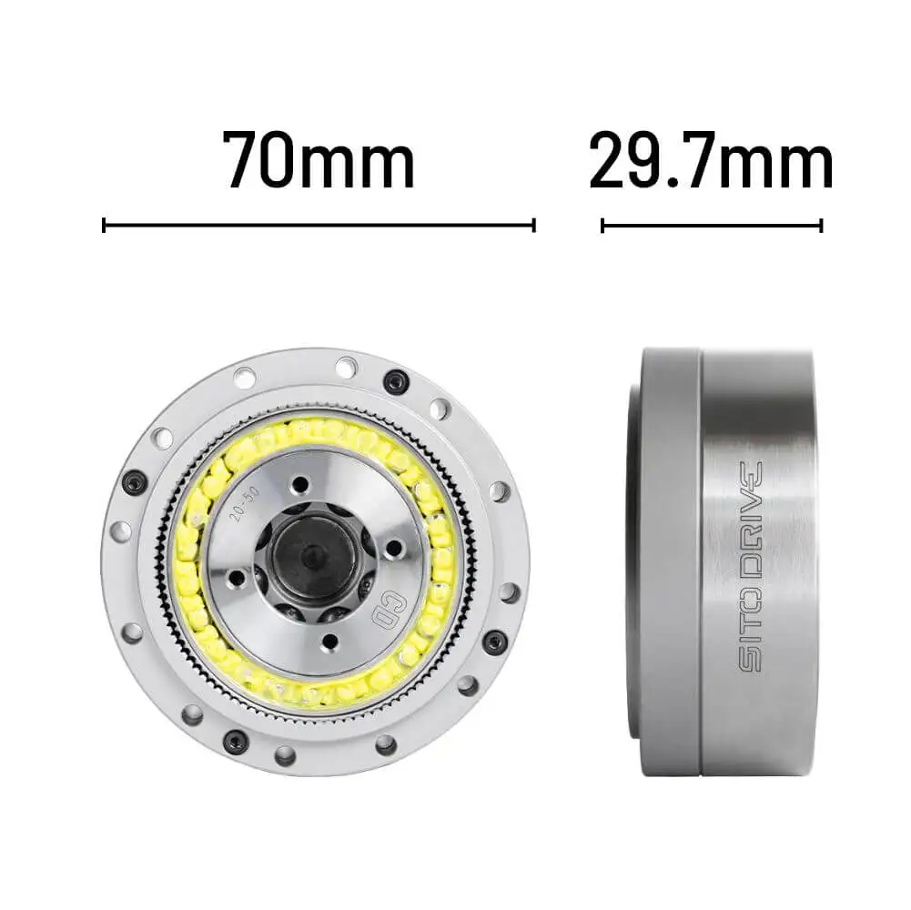 SitoDrive CD-20 Harmonic Reducer CSD-20 High Precision Gearbox Strain Wave Drive for Robotics Satellite BLDC Medical Use