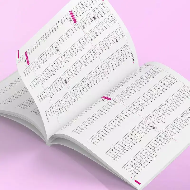 Large Size 77 Pages/set Addition Subtraction Kids Early Education Exercise Books for Mathematics Children Practice Math Notebook