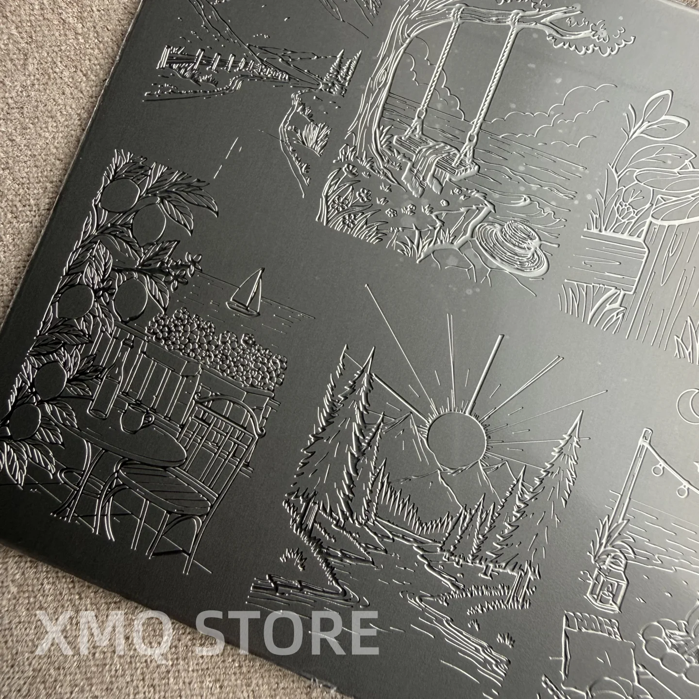 XMQ NAIL ART STAMPING PLATTEN LANDSCHAFTSBILDER PLATTEN VORLAGEPLATTEN – Detail 1