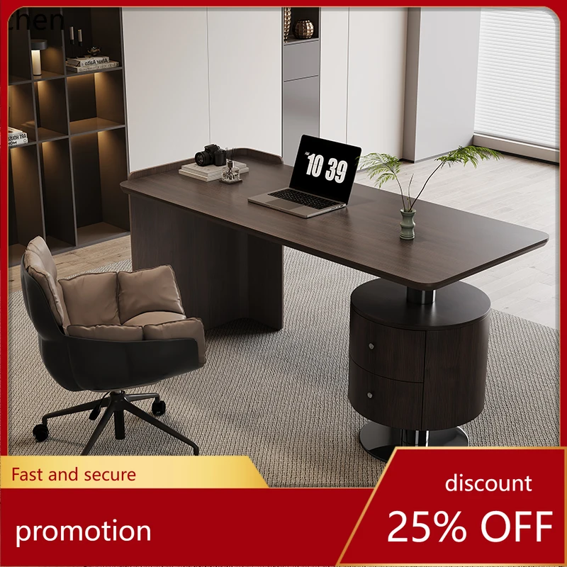 

HT high-grade solid wood desk home living room study designer office study computer desk