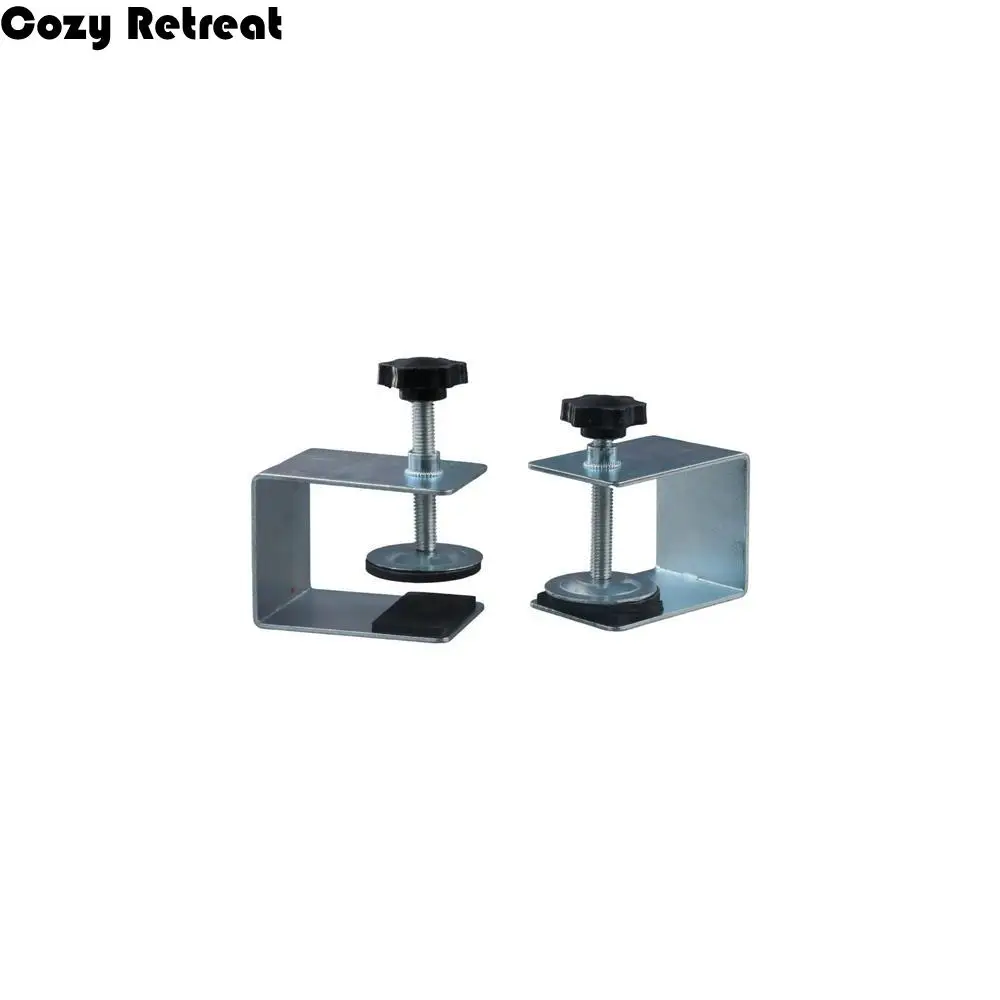 

2 Pcs Adjustable Drawer Front Installation Clamps Zinc Silver Drawer Installation Fixing Clip Portable Universal