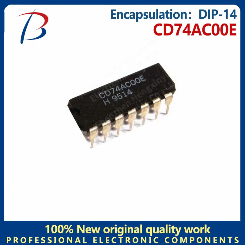 رقاقة بوابة منطقية للعاكس DIP-14 حزمة CD74AC00E