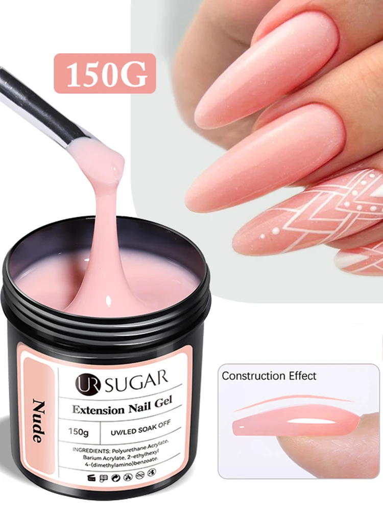 

UR SUGAR 150g Quick Building Nail Gel White Nude Pink Nail Art Extension Gel Multifunctional Acrylic Gel Soak Off UV LED forSalo