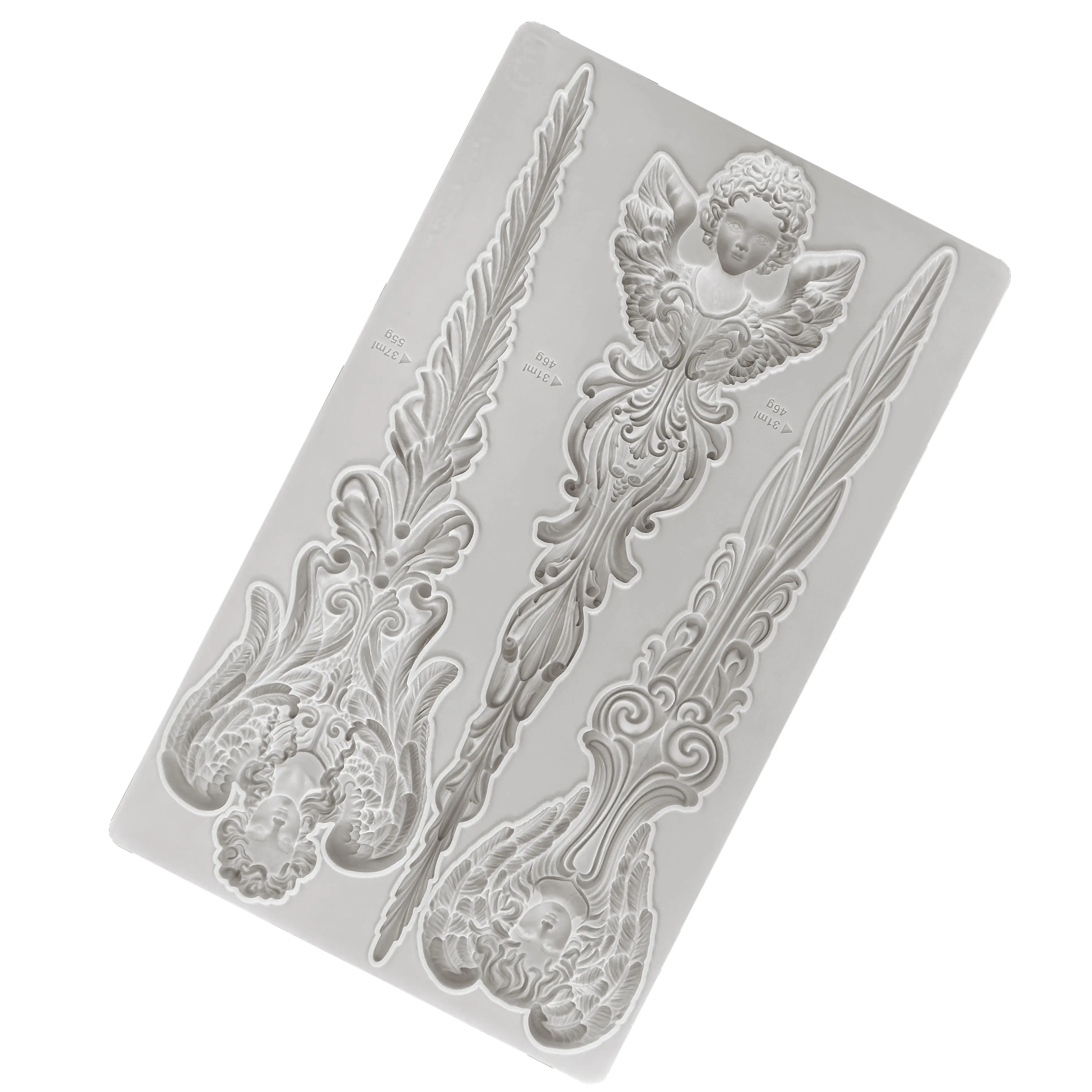 Angel Cone Silicone Mould Fondant Cake Decorating Silicone Mold Clay,Sugarcraft Cupcake Top Chocolate Baking Tool
