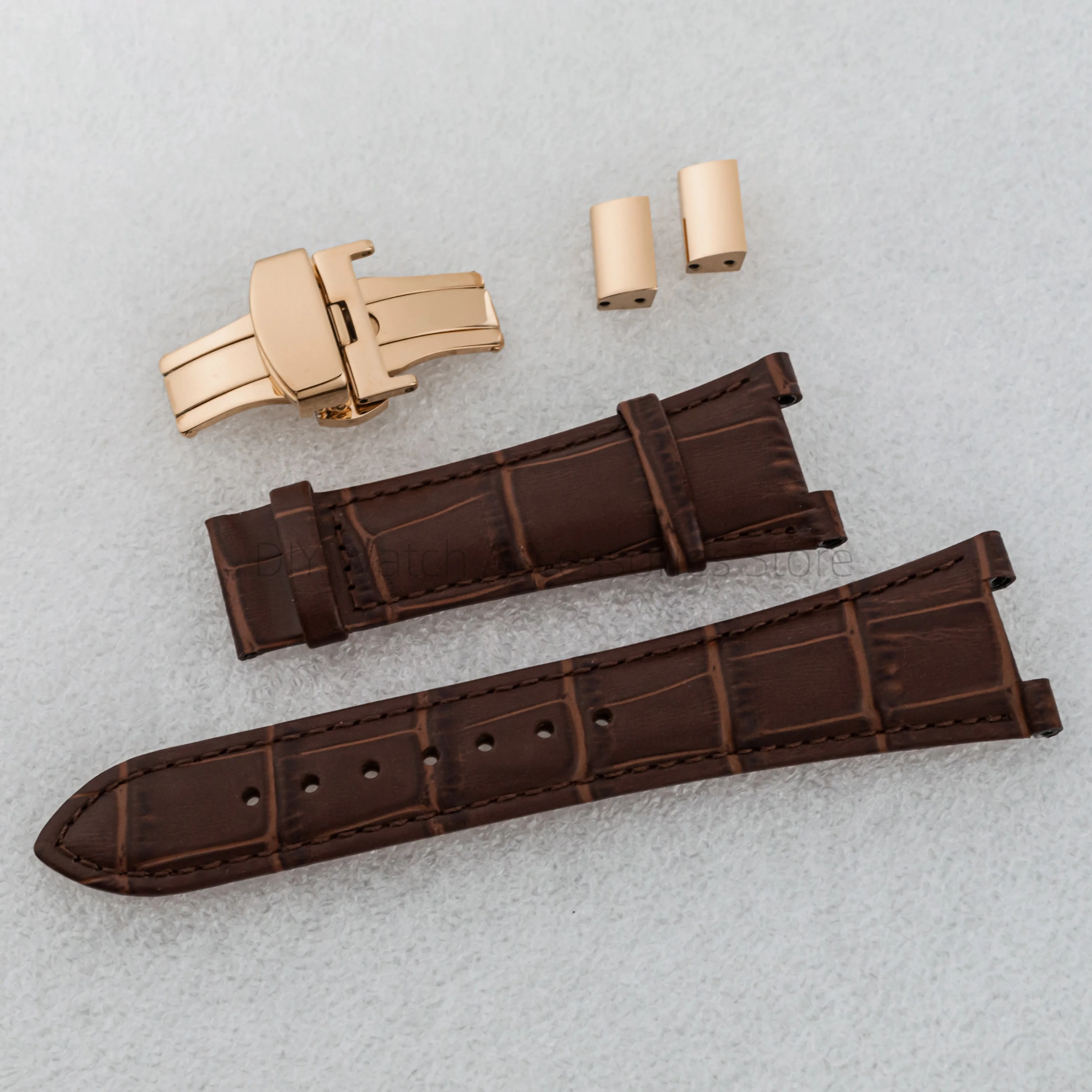 

Watch Strap for Nautilus 25mm Genuine Leather Watchband 316L Stainless Steel Buckle Wristband Watch Accessories