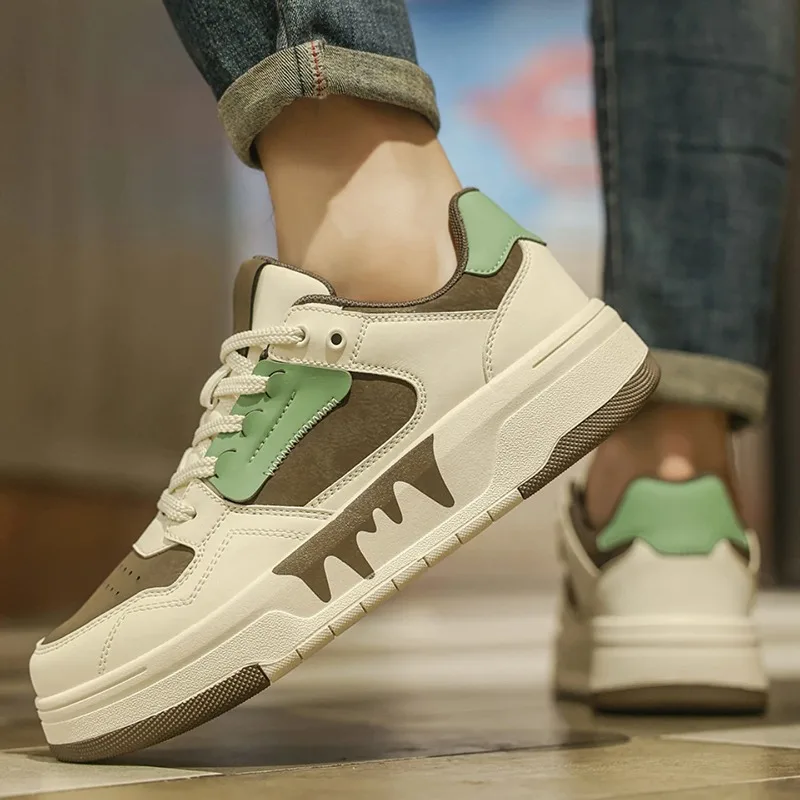 

Мужская повседневная кожаная часть Spor Thi Boted, универсальная плоская доска, удобная, дышащая, для осеннего сезона