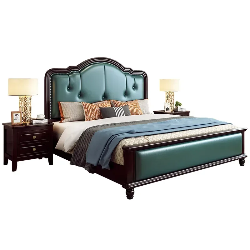 #Comferter Blue Double Bed Bedding Sleeping Human Italian Double Bed Wood Frame Camas Moderrnas Inteligentes Bedroom Furniture