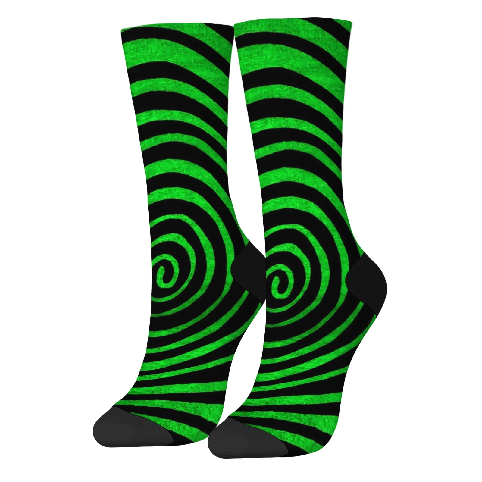 

Novelty Harajuku Street Hip-hop Psychedelic Spiral Print Crew Socks - Unisex Soft Comfortable Breathable for Daily Wear & Gift