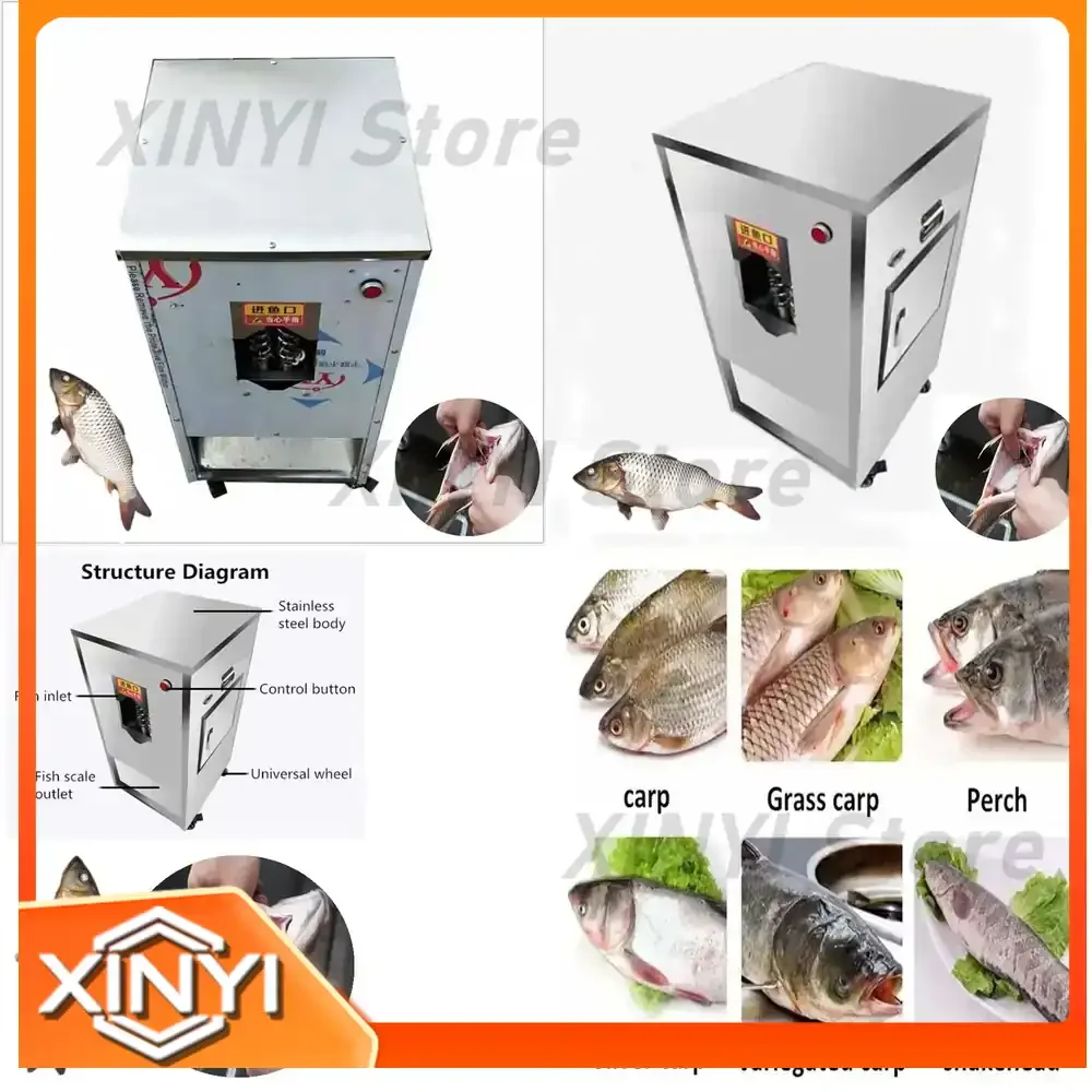 Máquina OC-SY50 para Cortar y Limpiar Pescado, Herramienta de Limpieza de Carpas, Tilapias y Bagres, Alta Eficiencia, Automática