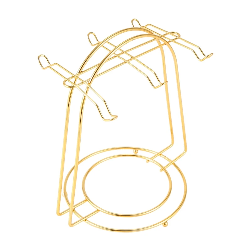 الشمال المنزل المطبخ منضدية القهوة القدح حامل 6 أكواب حامل الذهب أكواب معدنية أصحاب رف استنزاف المنظم Rack-A73M