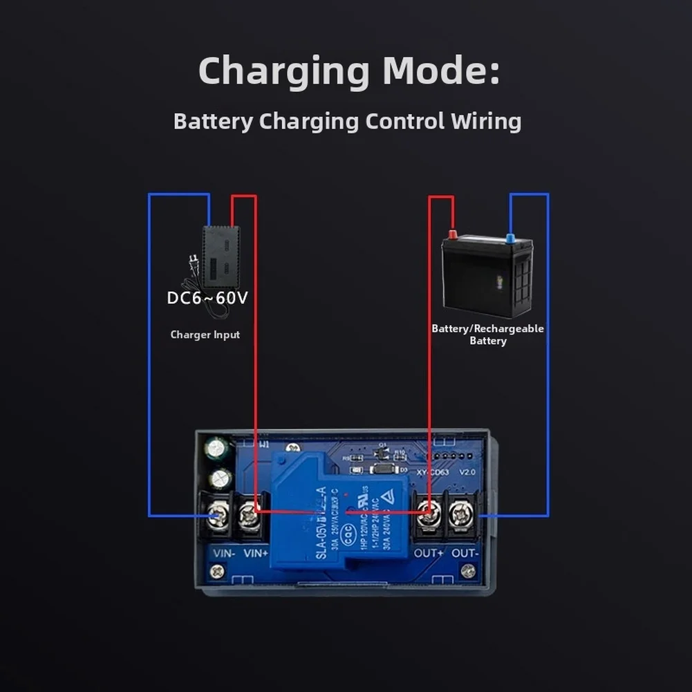 30A Lithium For Battery Charge Discharge Controller DC 6-60V Auto Stop Voltage Protector With LCD Display For Solar Power System