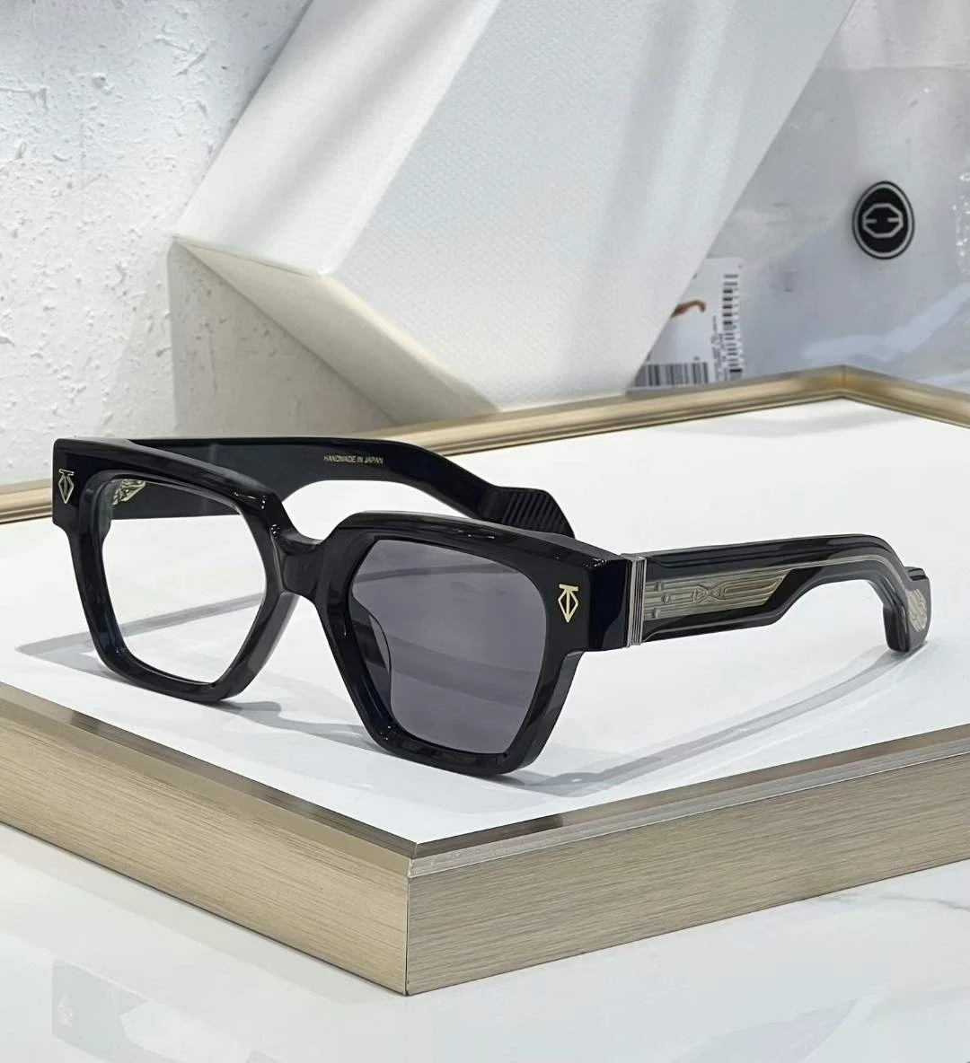 Tough Guy Henri Sunglasses UTOPIA Luxury Fashion Trend Vintage Solid Thick Acetate UV400 Retro Square Unisex 3A+ High Quality image 3