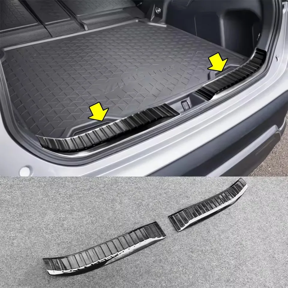 Für Toyota Yaris Kreuz 2020 2021 2022 2023 2024 Hinten Stoßstange Stamm Sill Schutz Fuß Platte Schutz Abdeckung Borte auto Zubehör