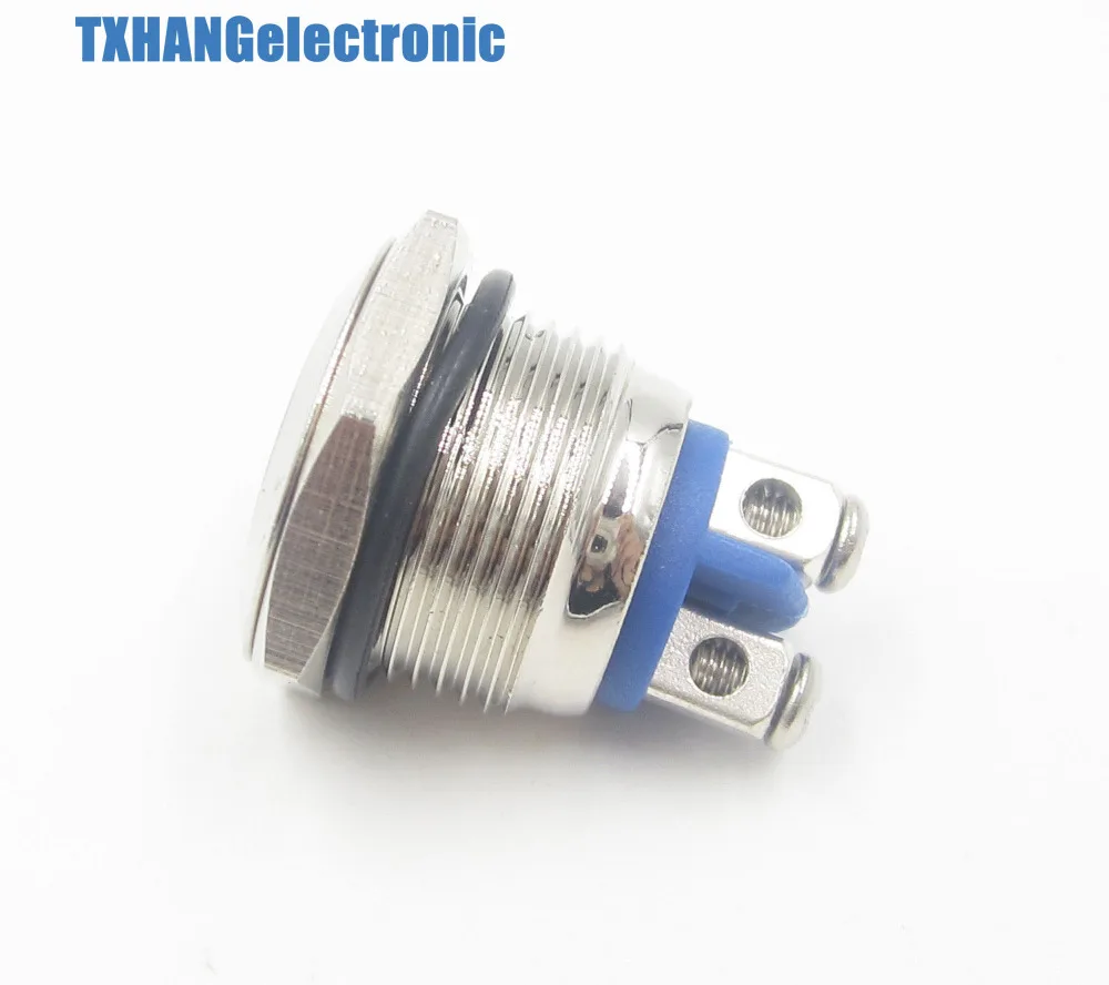 16mm Start Horn Button Momentary Stainless Steel Metal Push Button Switch