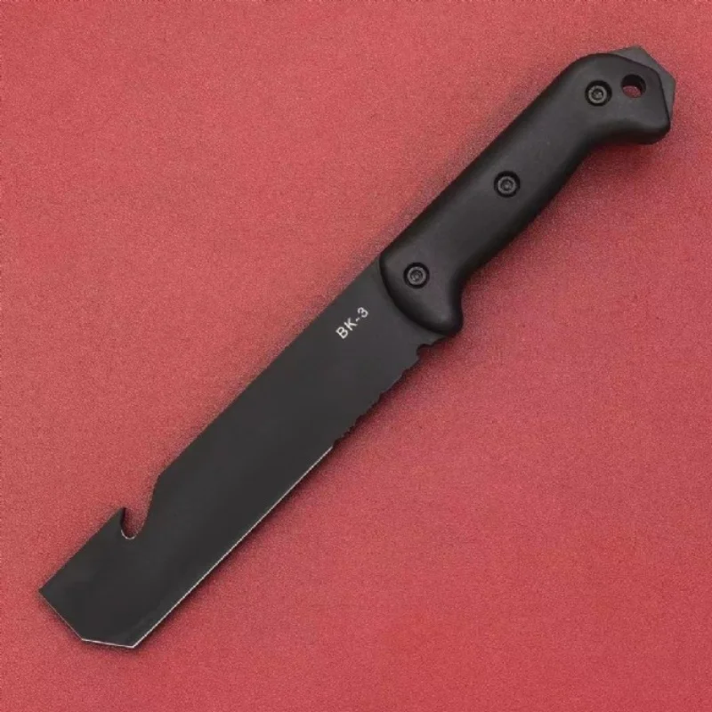 KA-BK3 التكتيكية شفرة مثبتة التخييم بقاء سكين صيد تسلق الجبال الصيد أداة الإنقاذ في حالات الطوارئ سكين صغير #4