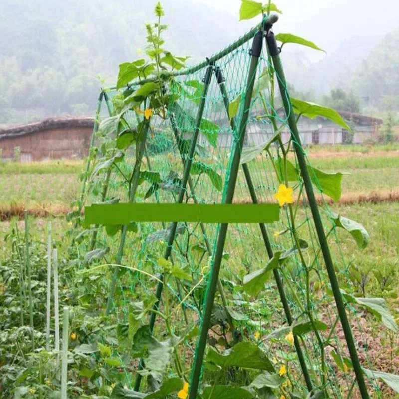 4-Size Garden Trellis Net Kit - Durable Green Nylon Mesh for Plant Climbing Support, Bean Growing & Vertical Fencing E2