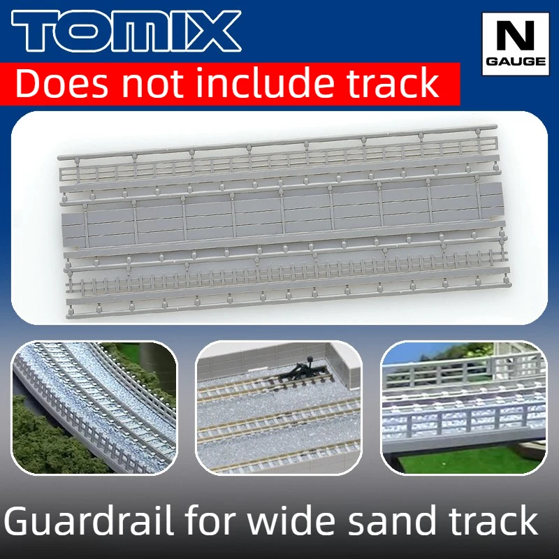 TOMIX N Scale 1/160 Train Accessories Wide Track Sand Ballast Elevated Concrete Embankment Guardrail for Model Trains
