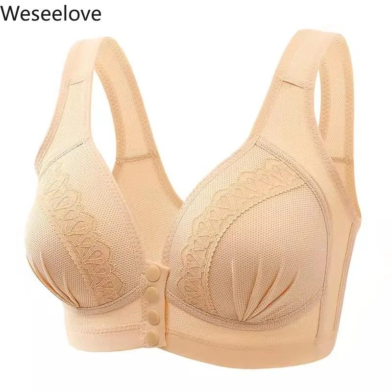 Sexy Front Closure Bra Women  Fastening  Wireless s for  Push Up Lingerie Plus Size ssiere No Steel Ring 