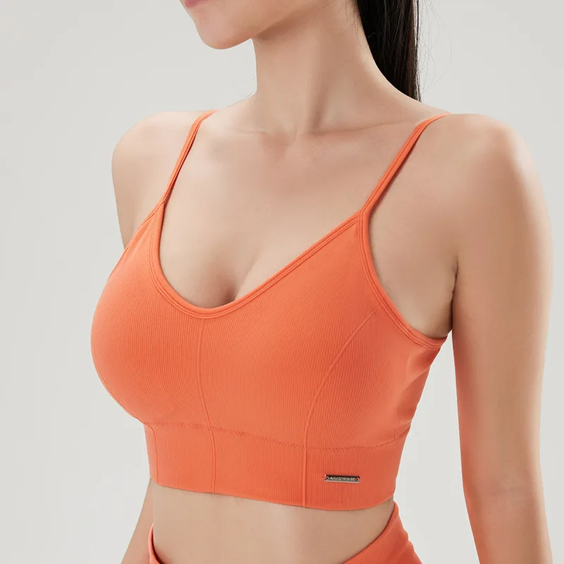 Women Seamless Sports Yoga Bras Adjustable Straps Workout Underwear Padded Running Tank Tops Elastic Gym Fitness Vest Sportwear