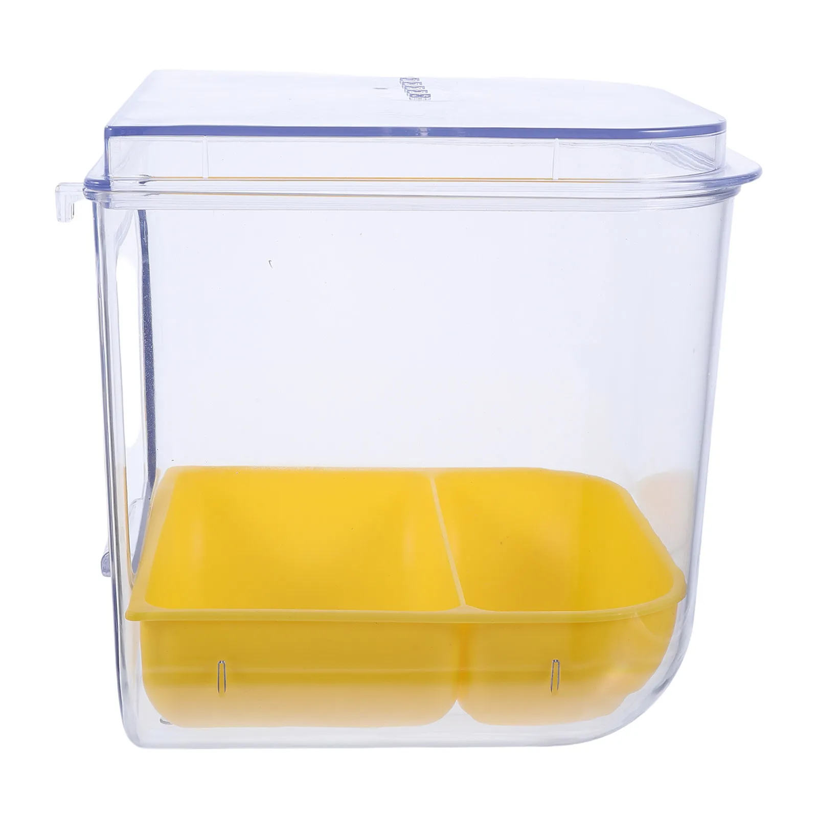 Bird Bath Shower for Cage Transparent Acrylic Hanging Detachable Tray Multifunction Feeder Bath Budgie Lovebird Cockatiel Indoor view 5
