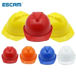 ESCAM Customize Logo Safety Hard Hats Cap Breathable Construction Work Protective Helmets ABS Protect Rescue Helmets