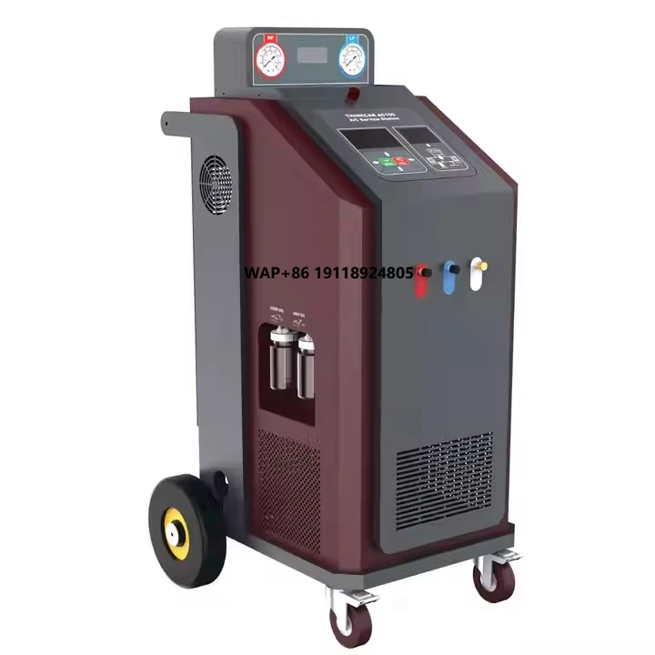 AC100  Automatic Car Air Condition AC Refrigerant Recovery Gas Filling Machine Automotive Refrigerant Flush Equipment