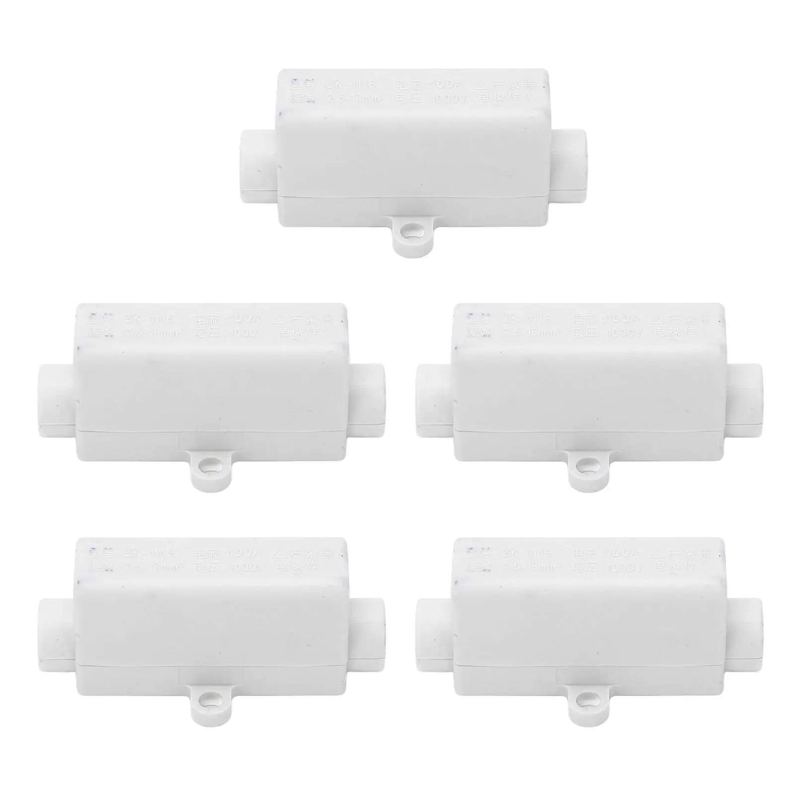 

5 шт. соединители для латунных проводов, клеммные колодки из АБС-пластика с двойным винтом, стыковые соединители 1000 В, 100 А