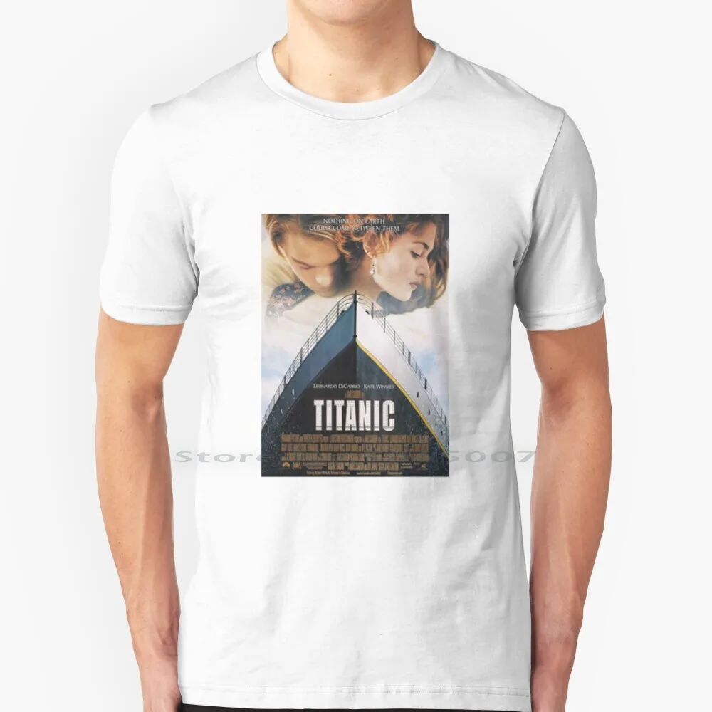 Titanic T Shirt Cotton 6XL Titanic Affiche Films Boat Bateaux Movies Iceberg Winslet Leonardo Dicaprio Rose Dewitt Bukater Jack