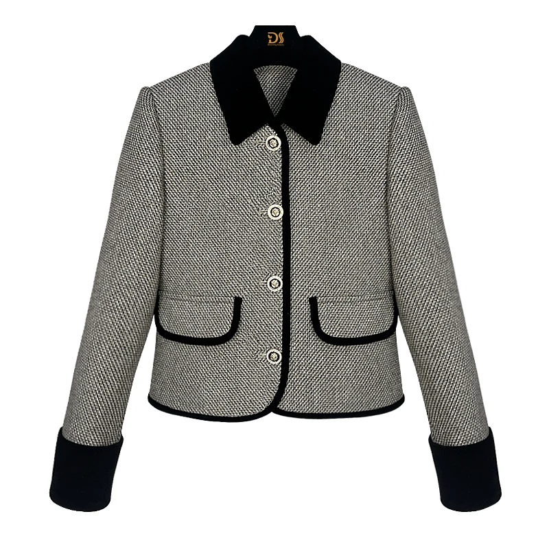 

2025 new style fashionable, elegant and comfortable high-end temperament design casual tweed jacket for ladies