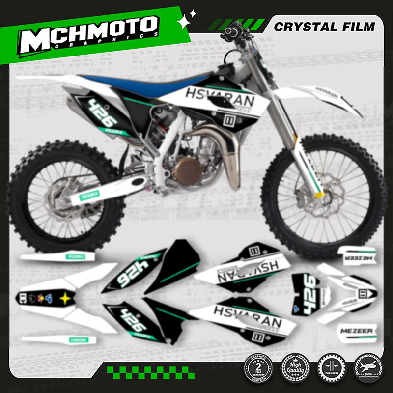 

MCHMFG MOTOR For Husqvarna 2014 2015 2016 2017 TC85 TC 85 Motorfiets Grafische Decal Stickers Kits 005