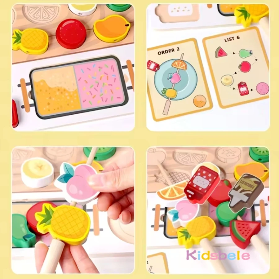 Montessori créatif multicolore bricolage Dessert crème glacée jouer maison jouet Parent-enfant interactif motricité Fine jouet cadeau de noël