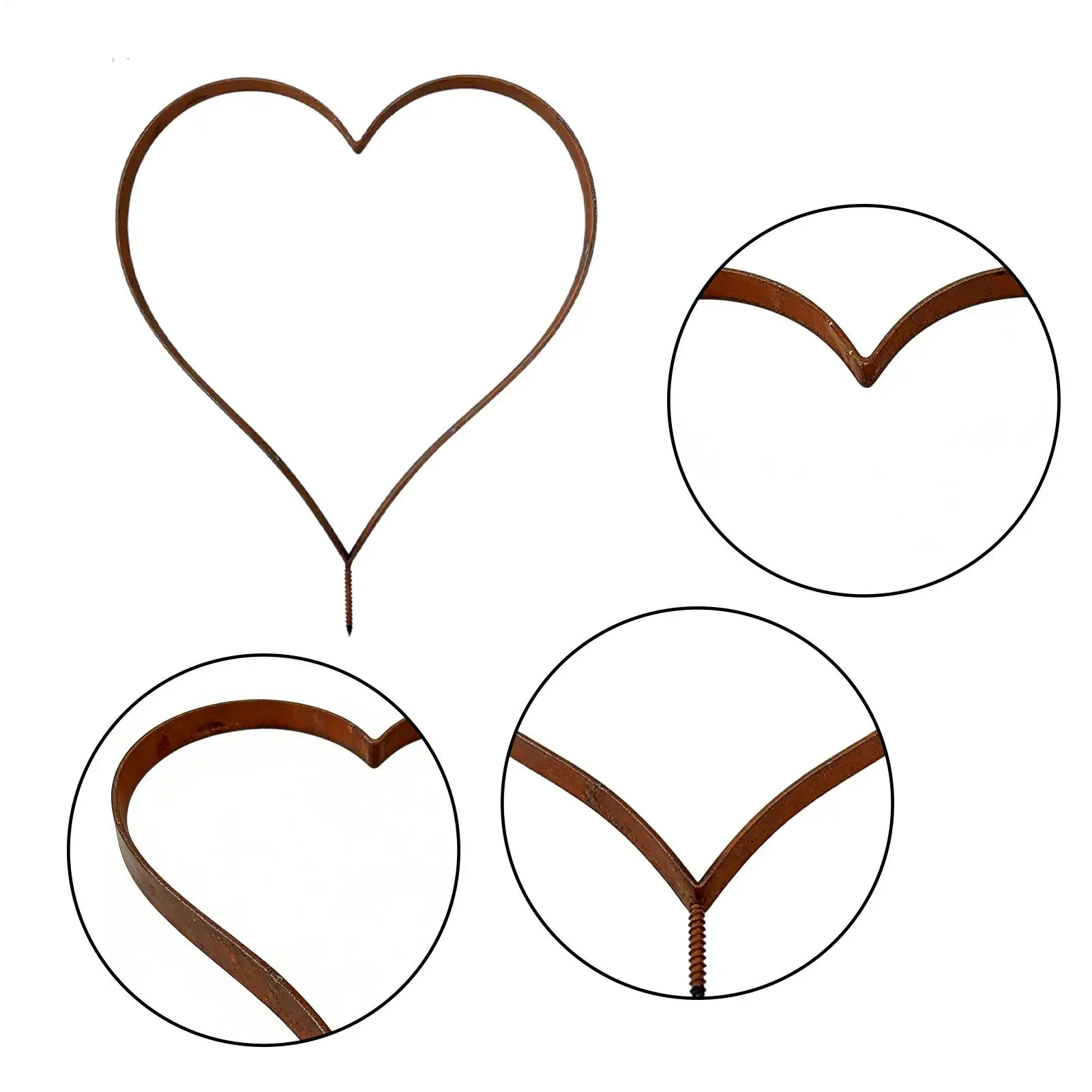 

Heart Metal Stake Heart Shaped Outdoor Stake Decor Inserted Ornament Ground Ornaments For Front Yard Patio Porch Backyard Lawn