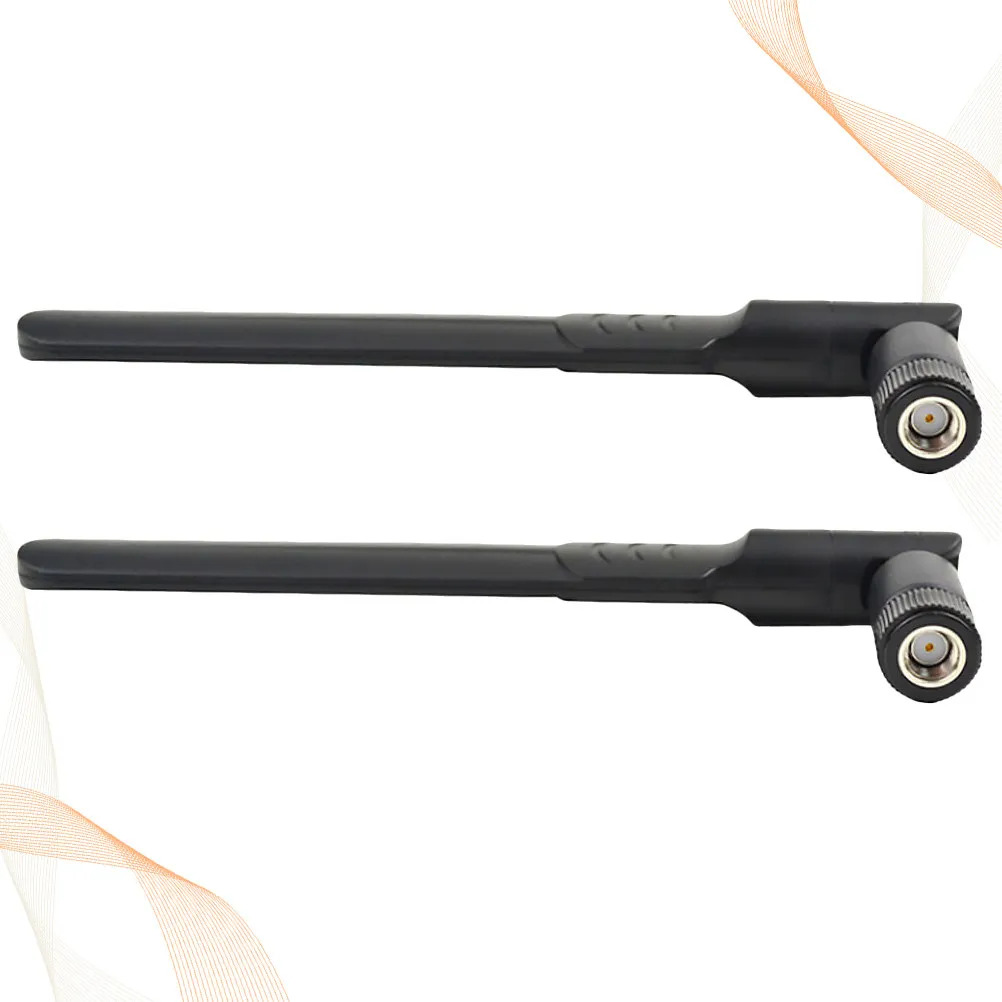 2Pcs All-Direction Gain Antenna Flat Fan Shaped Black Flexible Sma Male Connector Indoor Wireless Coverage Booster