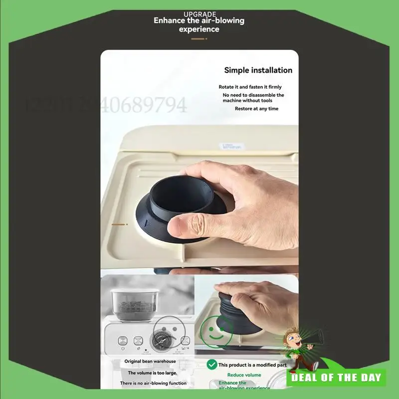 -ABPO Coffee Bean Hopper منفاخ الهواء لـ Barsetto 2 SAP أداة تنظيف الإسبريسو المضادة للبقية مسحوق الهواء تهب الفول Silo B